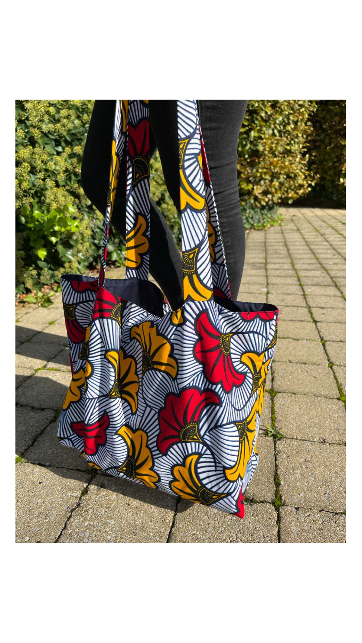 Shopping bag - FLEUR DE MARIAGE (Yellow/Red)