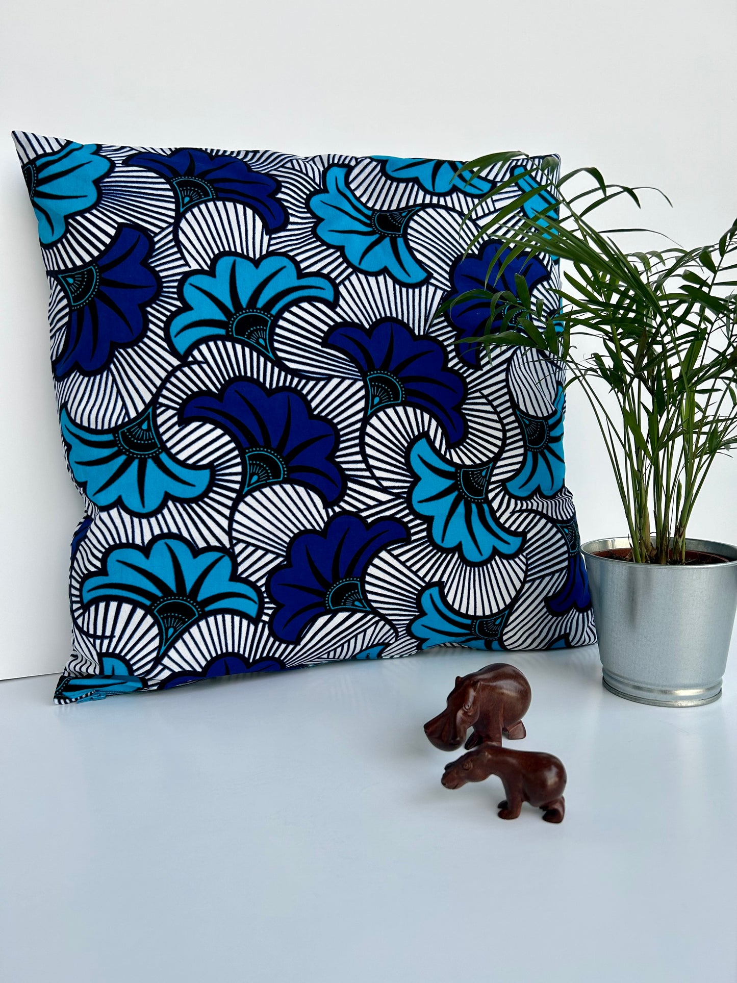 Cushion cover - FLEUR DE MARIAGE (Blue Duo)