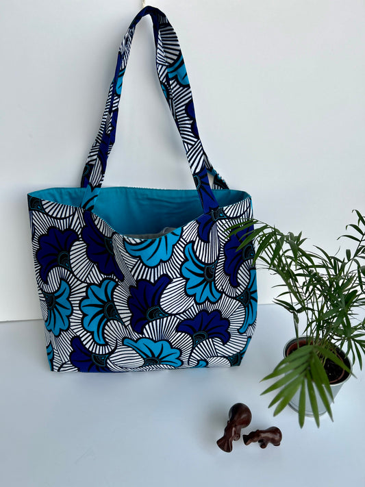 Shopping bag - FLEUR DE MARIAGE (Blue Duo)