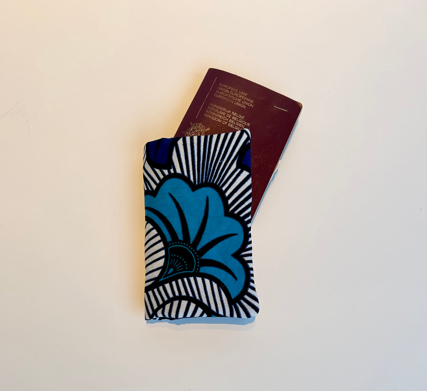 Passport holder - FLEUR DE MARIAGE (Blue Duo)