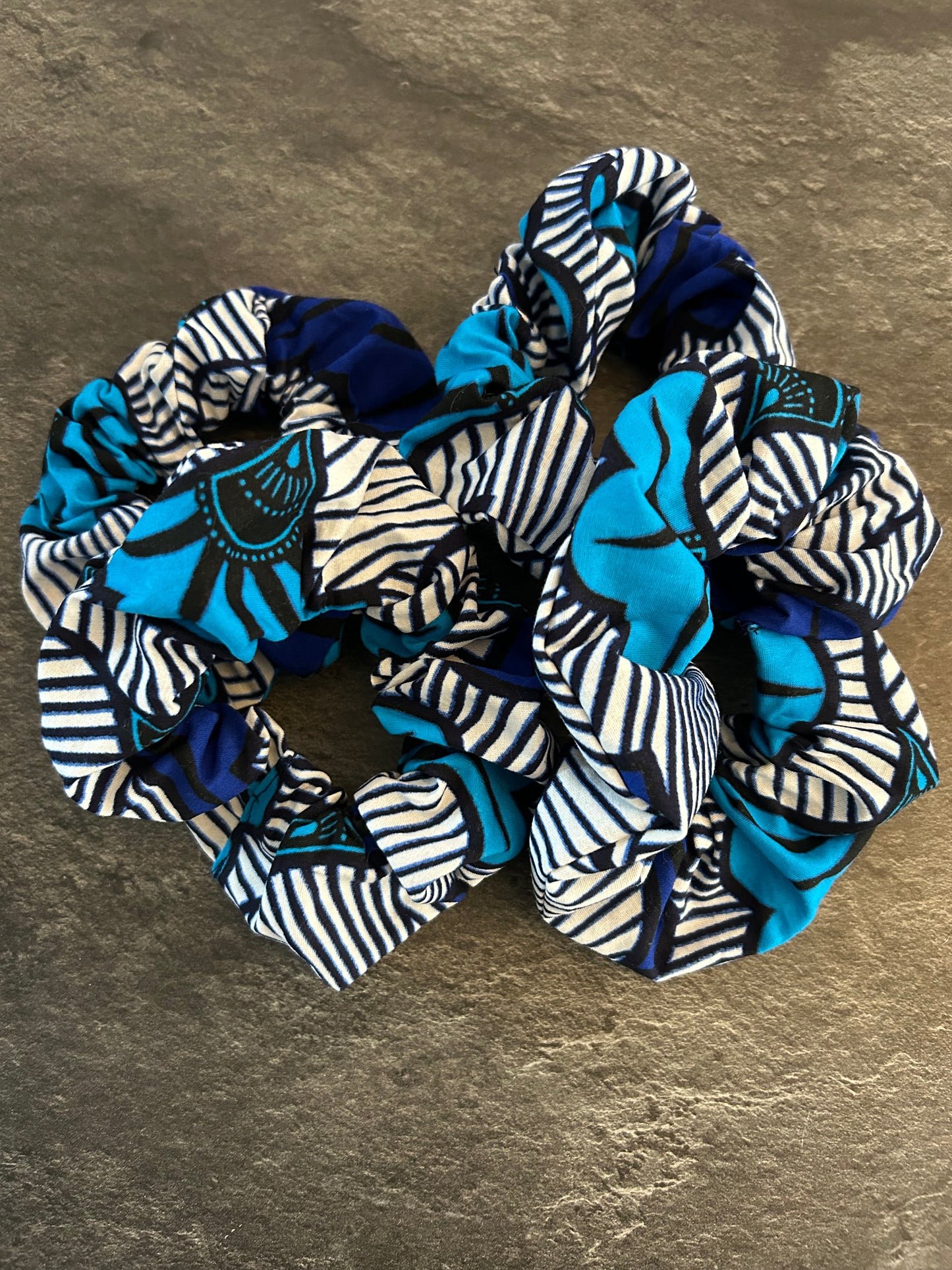 Scrunchie - FLEUR DE MARIAGE (Blue Duo)