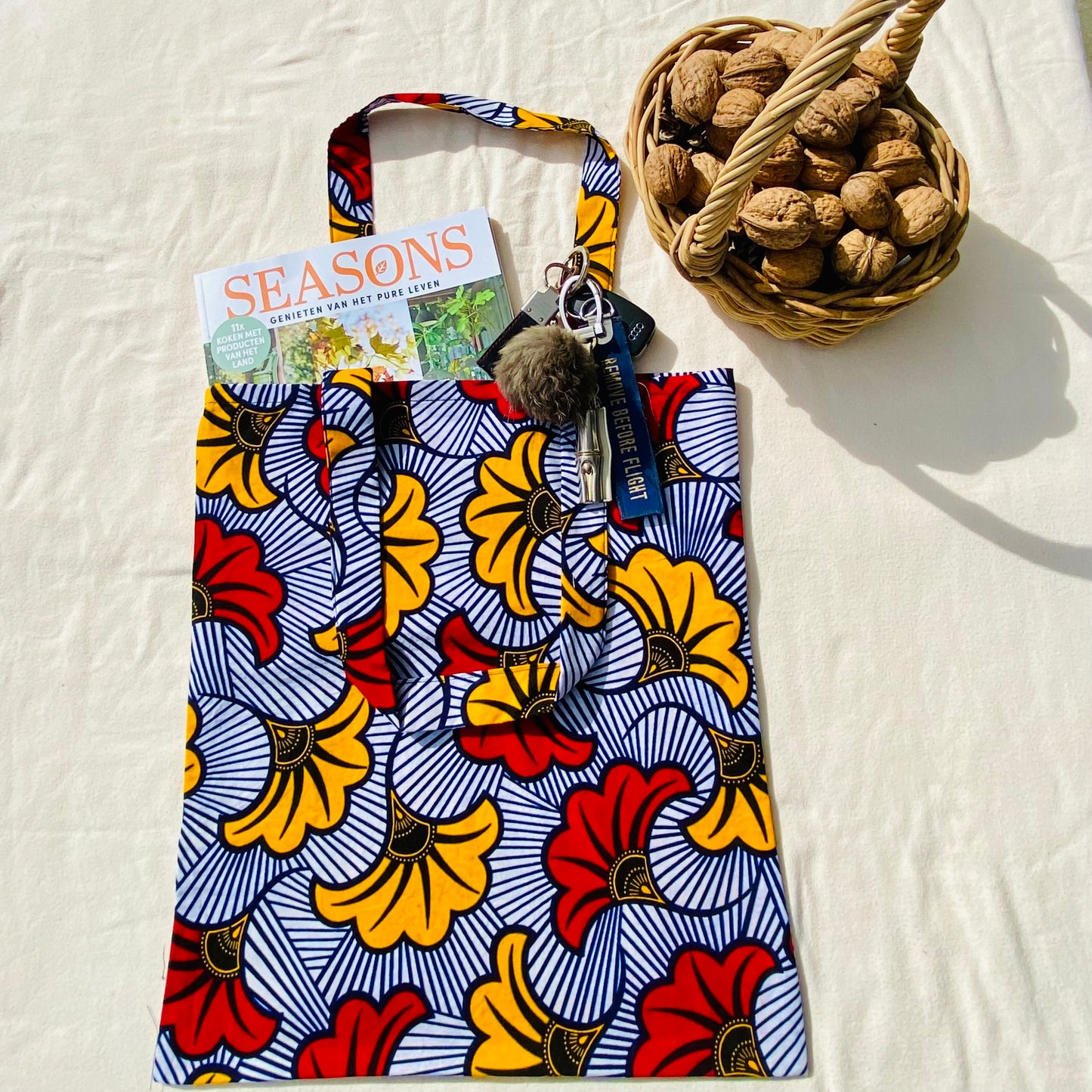 Tote bag - FLEUR DE MARIAGE (Yellow/Red)