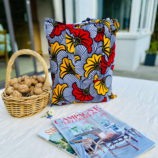 Tote bag - FLEUR DE MARIAGE (Yellow/Red)