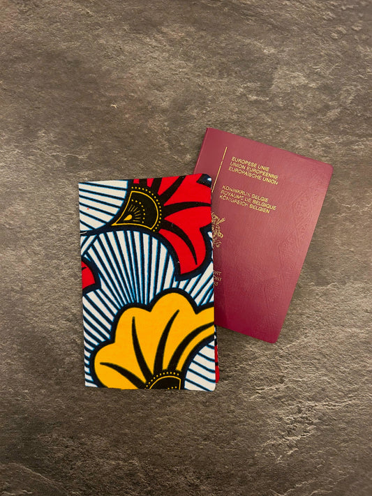 Passport holder - FLEUR DE MARIAGE (Yellow/Red)